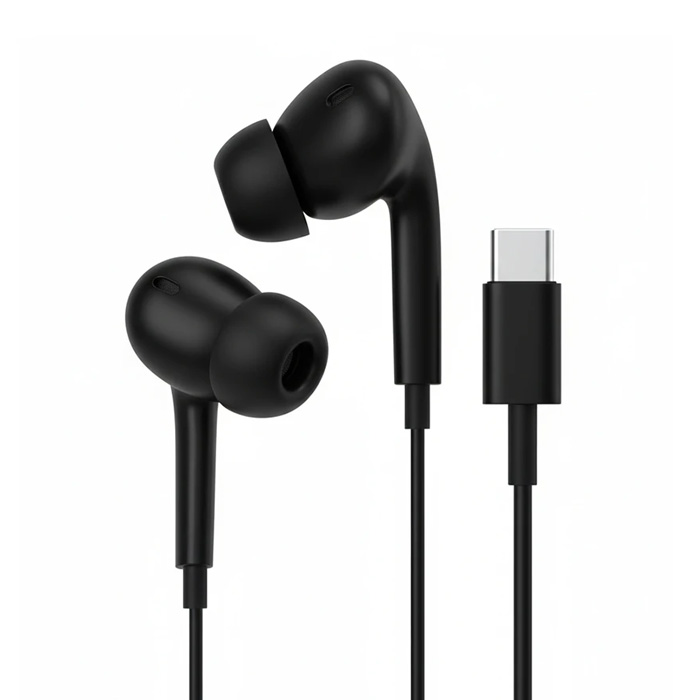 AURICULAR NEGRO CON CABLE KOLKE KAI-742