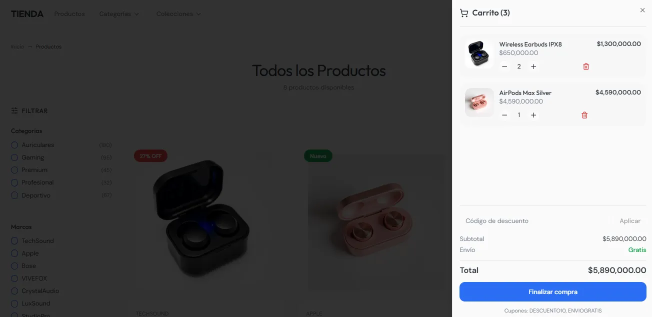 E-commerce Checkout Cart